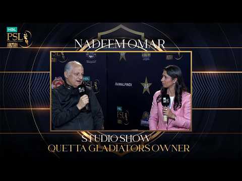 HBL PSL Player Auction 2026 Studio Show with Quetta Gladiators Owner Nadeem Omar  MX1U