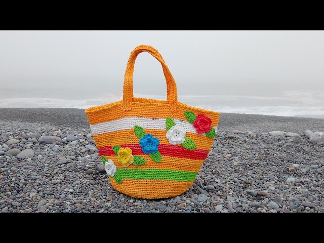 Vídeo relacionado con Bolsas de playa personalizadas para dama de honor, bolsa de paja personalizada, cesta tejida personalizada, Multi, 38x8x25cm