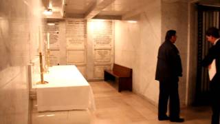 Rector of Cathedral Basilica in Philadelphia shows crypt where Cardinal Foley will be entombed
