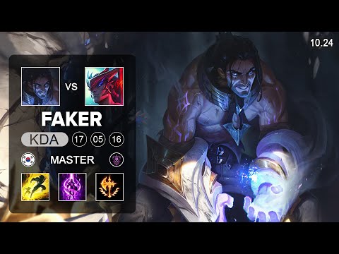 Faker Sylas Mid vs Yone - KR Master patch 10.24