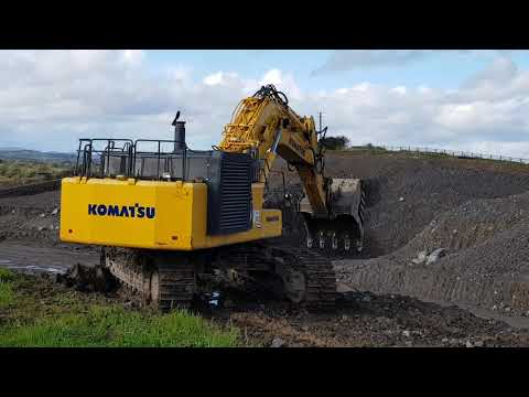 Komatsu PC 800 LC loading Volvo a40g dumpers in Ireland!