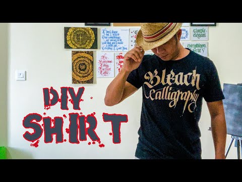 DIY SHIRT | Bleach Calligraphy
