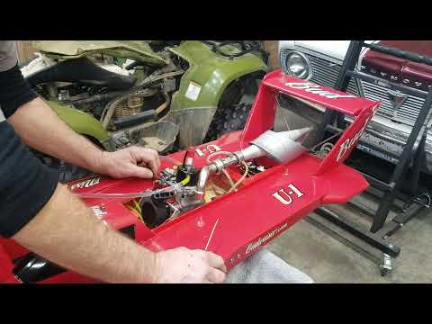 Pro Boat Miss Budweiser 1/8th scale first start up Zenoah G26