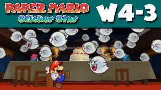 Paper Mario Sticker Star - W4-3 - The Enigmansion (Nintendo 3DS Gameplay Walkthrough)