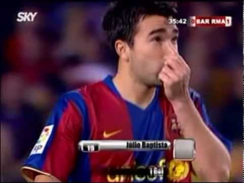 GOL DE JÚLIO BAPTISTA CONTRA O BARCELONA NA LIGA 2007/08 - NARRAÇÃO: MAURICIO BONATO