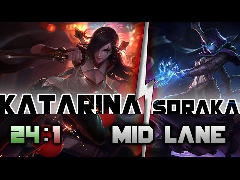 5.3 Wingsofdeath as Katarina vs Soraka in the mid lane! PBE
