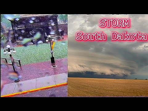 LARGE HAIL and thunderstorm,  tornado in Deadwood, South Dakota. June 12, 2022.