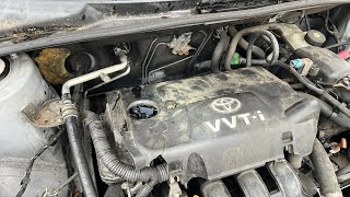 2002 Toyota echo 1.5 L water in cylinder 1 causing misfire washer reservoir leak. #livestreaming
