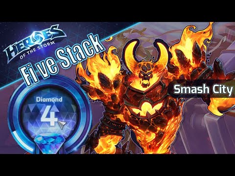 Smash CITY - Ragnaros HotS Five Stack Diamond Storm League (Livestream)