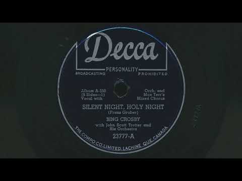 1942 BING CROSBY Silent Night, Holy Night MERRY CHRISTMAS - 78 RPM Record