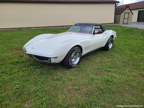 1968 White Corvette Stingray Convertible For Sale Video