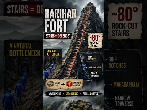 Harihar Fort: The Unconquerable Fortress 🚩 #history #shorts