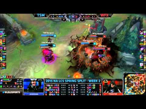 TSM Wildturtle Kalista vs WFX Altec Tristana Highlights 2015 NA LCS SPRING