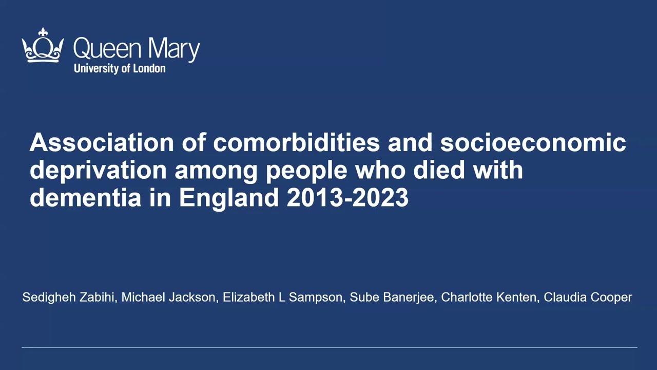 Association of comorbidities and socioeconomic deprivation among people who died with dementia