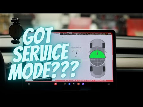 How to enable Tesla service mode and reset the steering angle sensor