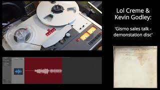 Godley and Creme - &#39;Gismo sales talk&#39; - unreleased demonstration tape for the Gizmotron