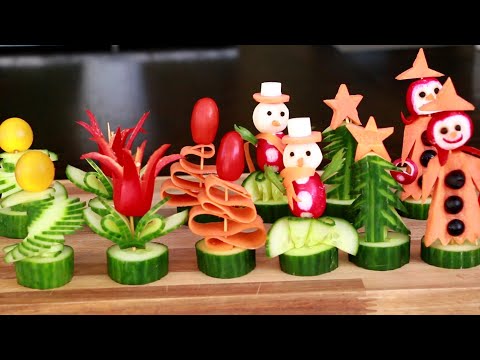 6 Food Challenge - Super Salad Decoration Ideas - Christmas Party Food Ideas