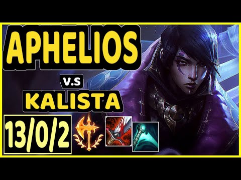 FREEZE (APHELIOS) vs KALISTA - 13/0/2 KDA BOTTOM ADC GAMEPLAY - EUW Ranked MASTER