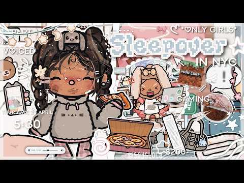 *CHAOTIC* SLEEPOVER in NYC !! 🐛🗽🎞 ||voiced🎙||Toca Boca Life World Roleplay 🍙🗽🎀. ᐟ