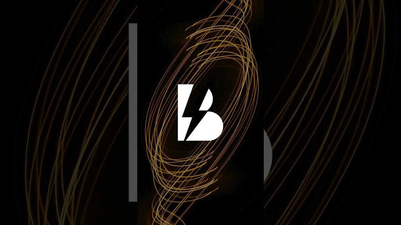 Bold Monogram ‘B’ with Lightning Bolt in Negative Space ⚡ #logodesigntutorial #logodesigner