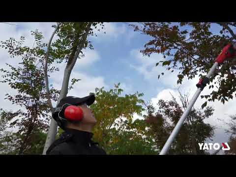 Yato akumuliatorinė žoliapjovė 18V 2Ah Li-Ion 30cm (YT-82830) pilnas komplektas video