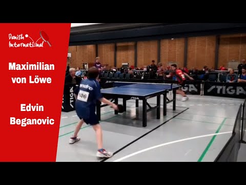 Table tennis: Maximilian von Löwe vs Edvin Beganovic
