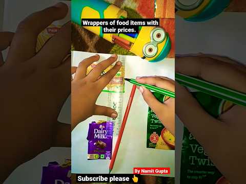 Food wrappers prices 🍁#suscribe #education #shorts #viralvideo #wastematerialcraft #craft #like #art