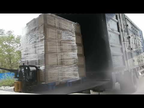 Loading in the cold winter