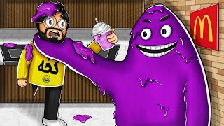 روبلوكس | شربت مشروب الجريمس وطلع لي الوحش البنفسجي ???????? grimace shake