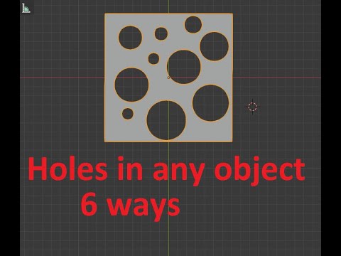 6 ways to make holes in any object | blender 2 81 |