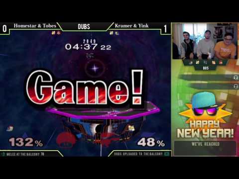 Melee @ the Balcony 78 - Dubs ft. Kramer & Yink (Fox, Ganon) VS Tobes & Homestar (Fox,  Dr. Mario)