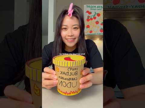 I made buldak carbonara instant noodles from scratch! 🔥🐤