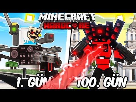 Hardcore Minecraft'ta SPEAKERMAN Olarak 100 Gün Geçirmemin Hikayesi...
