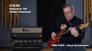 Video thumbnail for PRS Sonzera 50 Head | 60 sec clean | 60 sec mean | 60 sec review by MooreMusicGuitars