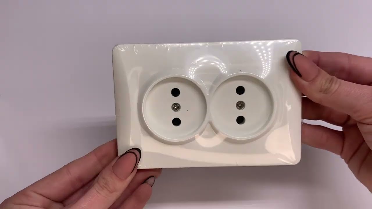 Розетка двомісна б/з VIDEX BINERA біла (VF-BNSK2-W)