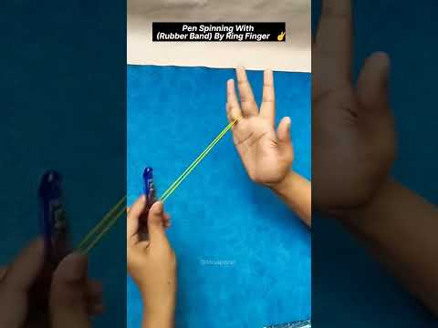 Rubber band pen spinning tutorial trick 😊 #techcrasher #techcrashershorts tech