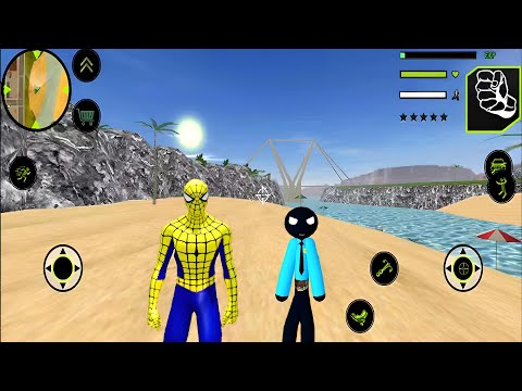 Amazing Us Police Stickman Rope Hero Part #1 - Android Gameplay