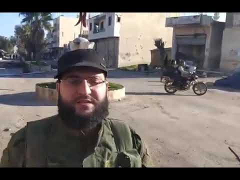 كلمة الشيخ جابر علي باشا عضو مجلس قيادة الجبهة الوطنية وقائد أحرار الشام من داخل مدينة سراقب في إدلب