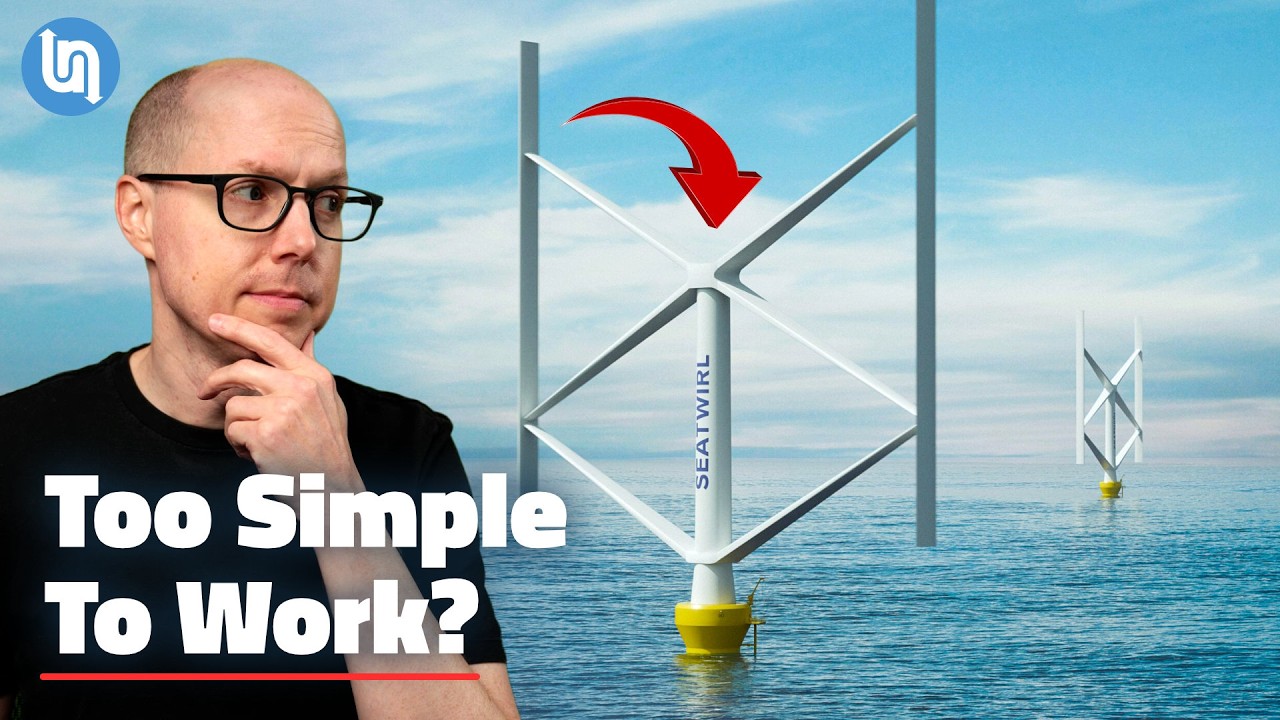 SeaTwirl floating vertical-axis wind turbine at sea