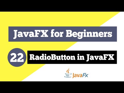 JavaFX Tutorial for Beginners 22 - RadioButton in JavaFX