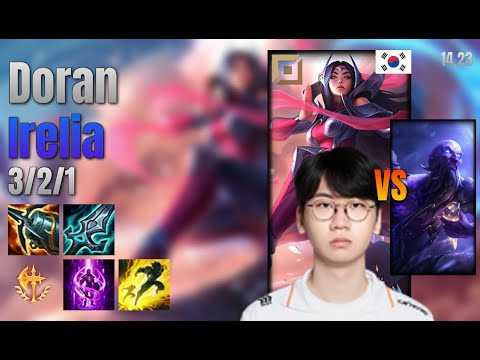 Doran Top Irelia vs Ryze lol KR solo rank Full Game 14.23 | 도란 이렐리아 vs 라이즈