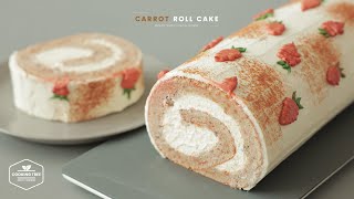 🐰당근 롤케이크 만들기🥕 : Carrot Roll Cake Recipe | Cooking tree