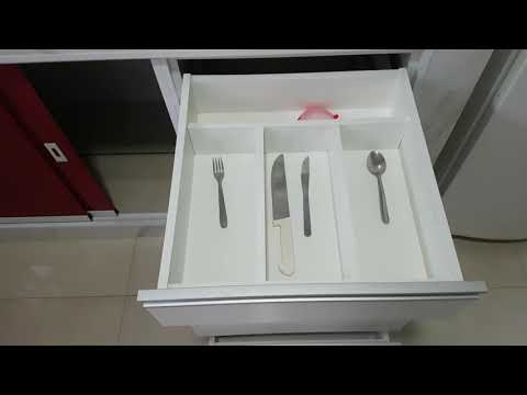 Kit Pia com vidro Pintado e gaveteiro em MDF