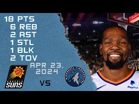 Kevin Durant Player Full Highlights VS TIMBERWOLVES NBA Play Off Game 23-04-2024