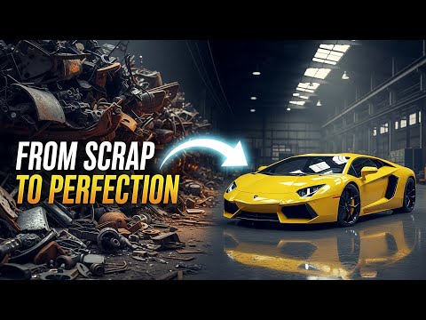 From Scrap to Perfection | Building a Yellow Lamborghini from Factory Waste | AI Technology Exposed