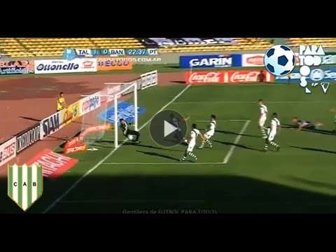 Gran tapada de Bologna.Talleres-Banfield.Fecha 20. Torneo Primera B Nacional.Fútbol Para Todos