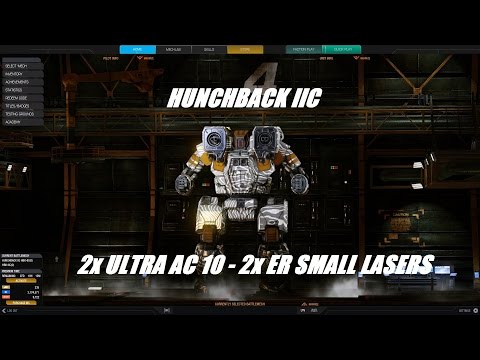 MWO - Huncback IIC #56 - Dual Ultra 10s and a nice hill to peek over