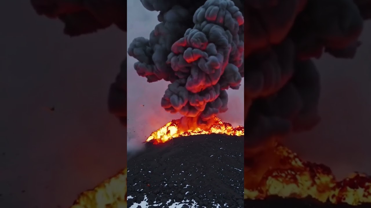 The ominous silence before a volcanic eruption #Shorts #Volcano #NaturalDisaster
