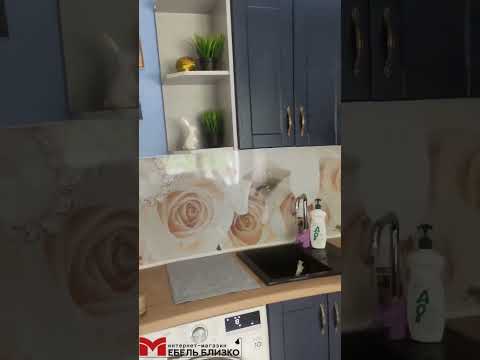 Кухня угловая Мила Крафт дуб лазурный