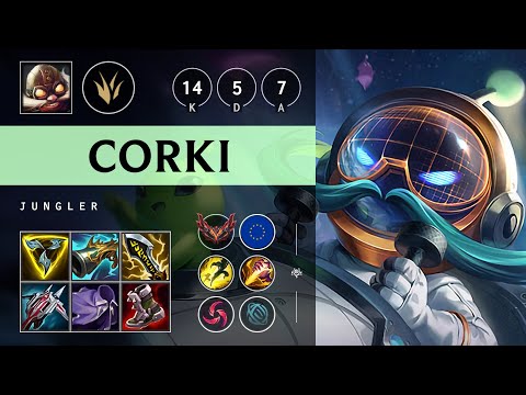 Corki Jungle vs Elise: Unstoppable - EUW Grandmaster Patch 14.21